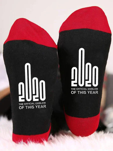 The Official Emblem Of This Year: 2020 Sucks Socks Novelty Words Crew Socks Novelty Socks